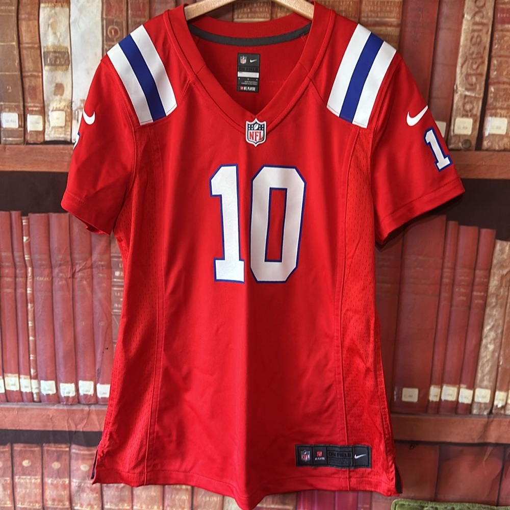 Nike Mac Jones #10 Patriots Womens Red NFL On Field Jersey M